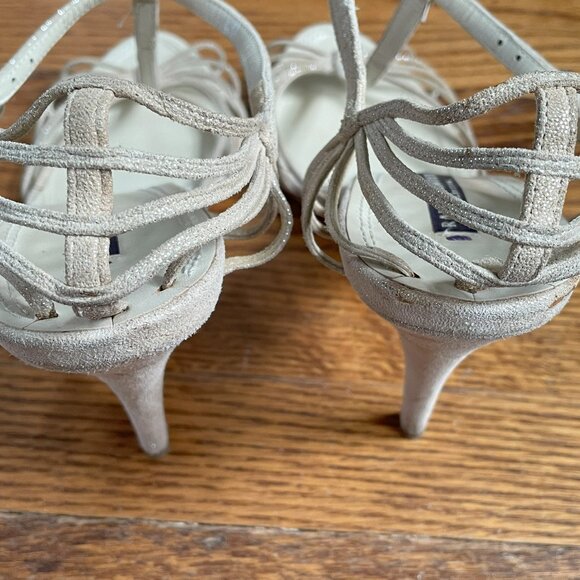 Ralph Lauren Purple Label Gold Suede Strappy Sandals, US 9 - Picture 13 of 16